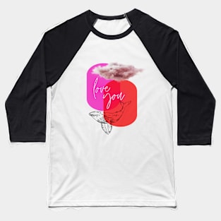 love you whale design Baseball T-Shirt